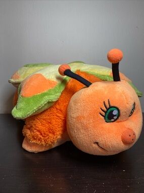 Plush Orange & Green Butterfly Stuffed Animal